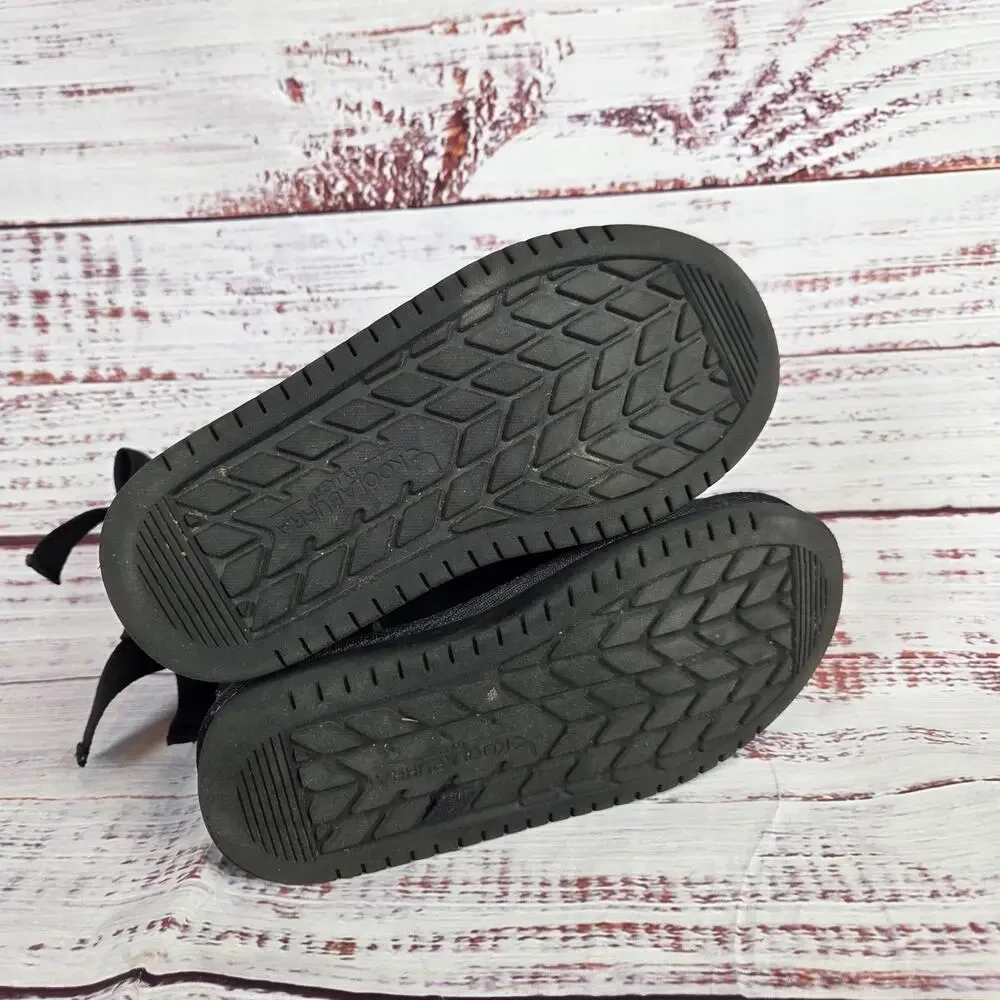 Kids Koolaburra by Ugg Andrah Short Sherpa Line Black Boots 12 Warm Cozy Slip in